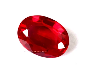 Ruby Faceted Ruby Red Ruby 16-18 Ct Oval Cut Loose Gemstone Ring Size - Picture 1 of 9