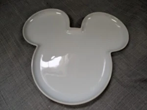 Icon Disney Parks 14" White Home Ceramic Mickey Mouse Serving Plate Tray Platter - Picture 1 of 7