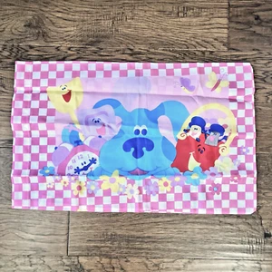Blues Clues Pink Pillowcase Check Gingham Salt Pepper Shovel Pail Std Dan River - Picture 1 of 15