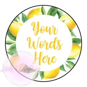 Personalised Lemon Border Summer Party Thank You Sweet Cone Bags Gift Present - Picture 1 of 1