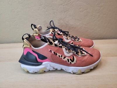 Nike React Vision Premium Estampado Animal Para Mujer CT3618-991 Zapatos Tenis Talla 9.5 Foto 1 de 4