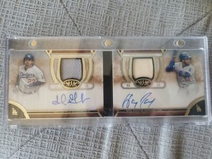 2015 Topps Tier One Dual Relics Autograph Adrian Gonzalez/Hanley Ramirez /10