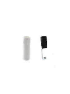 PORTALAMPADA FINTA CANDELA ANTICA COLORE BIANCO 8,5CM ATTACCO PICCOLO E14  - Picture 1 of 1