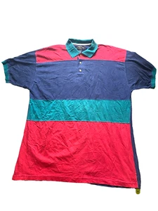 Puritan Shirt Adult Extra Large Colorblock Preppy Rugby Classics Golf Polo Mens - Picture 1 of 7