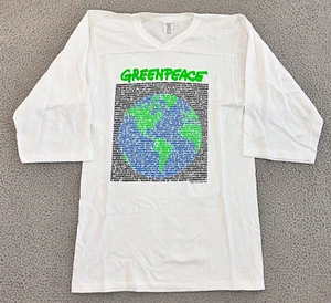 Vintage Greenpeace Hemd Herren Medium Earth Day Save World Pollution Species 80s - Bild 1 von 21