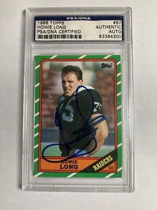 Howie Long Autograph 1986 Topps Football Card See Description - Picture 1 of 2