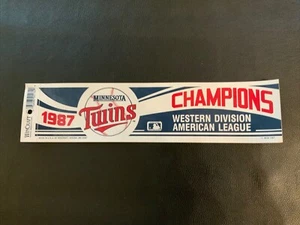 1987 Minnesota Twins Western Division AL Champs Bumber Aufkleber #350 - Bild 1 von 4
