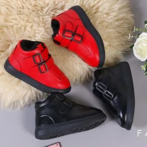 Scarpe scuola festa scarpe da neve invernali per bambine bambini bambini in pelle calda foderata - Foto 1 di 14