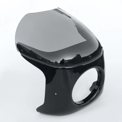 Carenado de faros parabrisas cubierta de pantalla apta para motocicleta universal redonda de 7" Foto 1 de 4