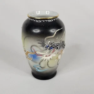 Jarrón de colección japonés de té Moriage mini brote dragón pintado a mano 3" arte por - Imagen 1 de 12