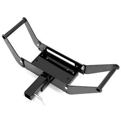 Foldable Winch Mounting Plate Cradle Mount For 2'' Hitch Receiver 4WD SUV Truck - Image 1 of 4
