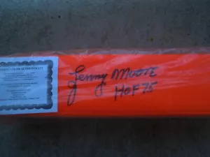 Lenny Moore COLTS Signed Endzone Football Pylon w/HOF'75 Great Moments COA - Picture 1 of 5