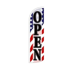 Open Swooper Flatter windlose Feder Flagge | 3 Fuß B x 11,5 Fuß hoch - Bild 1 von 3