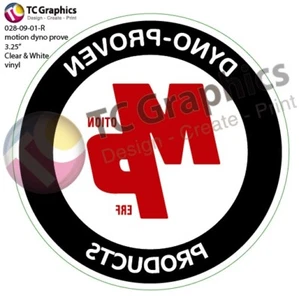Motion Performance Dyno-Proven Products MP decal one 3 1/4" 028-09-01-R Revers - Picture 1 of 2