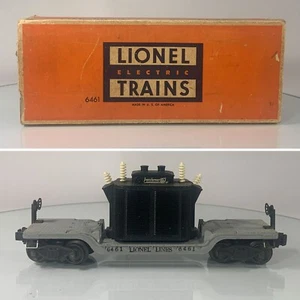 LIONEL • O GAUGE • 1949-1950 Postwar 6461 Transformer Car Original Box VERY GOOD - Picture 1 of 22