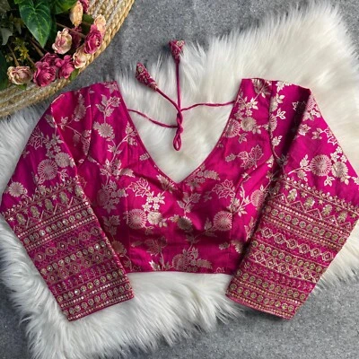 Blusa sari india, blusa sari confeccionada, diseñador dola seda bollywood choli. Foto 1 de 4