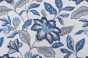 LAST 4 DRAPES FRENCH GENERAL Delphine in Indigo Blues LARGE   Made in USA - Picture 1 of 4