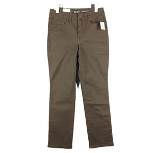 NWT $49 Style&Co Tummy Control Jeans Hi-Rise Straight Leg Size 6S Olive Green - Picture 1 of 10