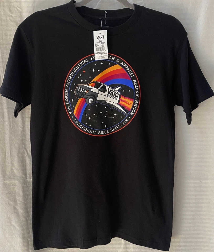 Vans Off The Wall Spaced Out Short sleeve T-Shirt Black Magic Bus | Small |