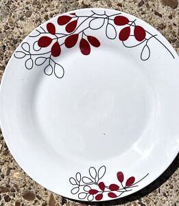 Gibson Home "Scarlet Leaves" Plates ~ 9" ~ NEW