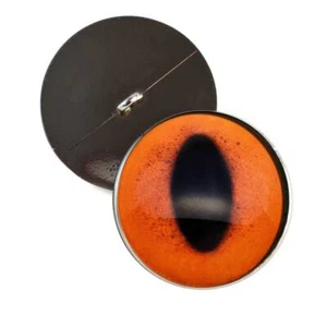 Pair Orange Fox Half Sphere Sew-On Glass Eyes for Taxidermy Jewelry Art - Picture 1 of 9