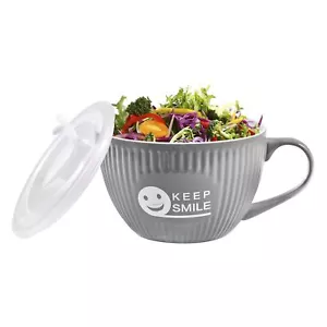 28 Ounce Soup Bowl with Handle Ceramic Large Soup Mug Microwave Safe Cup for ... - Picture 1 of 7