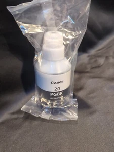 Canon GI-20 PGBK Ink Bottle for Pixma G6020 and G5020 MegaTank Printers - Black - Picture 1 of 2