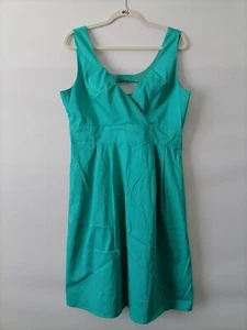 Spense Womens Turquoise Blue Sleeveless Surplice V Neck A-Line Dress Size 10 - Picture 1 of 8
