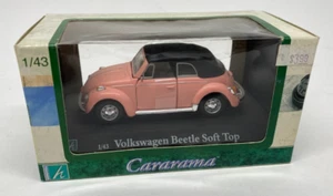 2002 Hongwell Cararama VW Beetle Soft Top Rose Bug 1/43 Scale Series No. 25102 - Picture 1 of 2