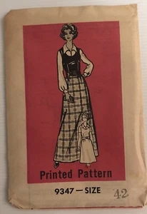 Anne Adams 9347 Vintage 60s / 70s Sewing Pattern Pinafore Dress SZ: 42 Bust: 46" - Bild 1 von 7