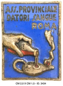 Königreich Italien Provinzialverband Blutspender Rom Abzeichen - Bild 1 von 2