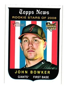 2008 Topps Heritage #681 John Bowker San Francisco Giants - Picture 1 of 2