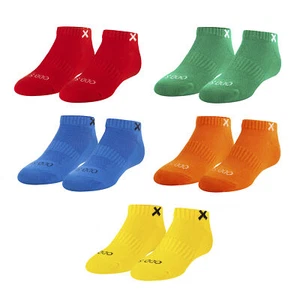 Basix Kids Ankle Socks, Durable Comfort Cotton, Solid Primary 5 Pack, Ages 4-7 - Picture 1 of 5