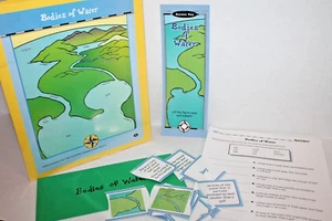 Evan-Moor Geography Folder Center "Bodies of Water" Activity Grades 3-5 - Picture 1 of 1