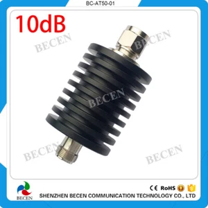 rf Attenuator 50W N 10dB Attenuator Plug male to Jack female 50 Watt DC-3Ghz - Picture 1 of 7