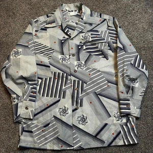 Vintage 60s/70s Robin Art of Hawaii Geometric Print Button-Up Shirt Size Medium - Bild 1 von 4