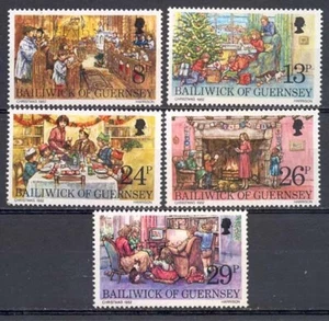 Guernsey 1982 Yvert #257/61 Natale nuovo nuovo in perfette condizioni - Foto 1 di 1