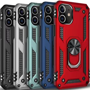 For iPhone 11/11 Pro Max Phone Case Cover Shockproof Kick Stand + Tempered Glass - Picture 1 of 53