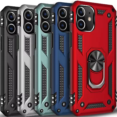 Funda para teléfono iPhone 11/11 Pro Max a prueba de golpes con soporte + vidrio templado Foto 1 de 4