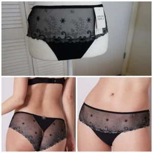Simone Perele Delice Floral Embroidered Lurex Bikini Panty size Medium (M) - NEW - Picture 1 of 17