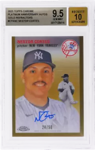 2023 Topps Chrome Platinum Anniversary Nestor Cortes /50 BGS 9.5/10 - Picture 1 of 2