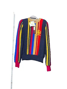 Hilfiger Collection Damen Pullover HCW Blau Streifen/Multi Größe Small Neu mit Etikett - Bild 1 von 4