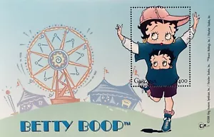 GUYANA BETTY BOOP IN EINER ROSA KAPPE BRIEFMARKEN SS 2000 MINH RIESENRAD ANIMIERTER CARTOON - Bild 1 von 1
