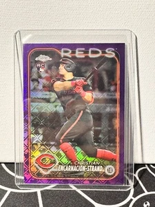 CHRISTIAN ENCARNACION-STRAND /250 TOPPS CHROME LOGOFRACTOR PURPLE RC REDS 2024 - Picture 1 of 2