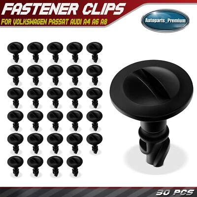30x 7mm Metal Negro Protección Motor Pan Parachoques Cubierta Clip Retenedor para VW Audi Foto 1 de 4