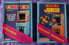Vtg. Intellivision Donkey Kong & Donkey Kong Jr. Video game lot Coleco Nintendo!