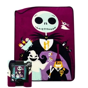 Nightmare Before Christmas Psychedelic World Silk Touch Überwurf Decke, 46" x 60" - Bild 1 von 1