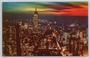 Postcard New York City looking south by night New York - Picture 1 of 2