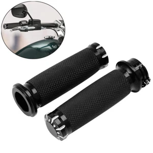 Empuñaduras de manillar de motocicleta de 1" para Harley Touring Sportster Softail Chopper - Imagen 1 de 16