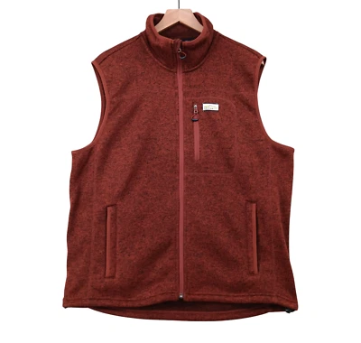 Colete de lã Orvis truta bumbum masculino grande marrom zíper completo pesca Gorpcore caminhadas - Imagem 1 de 4